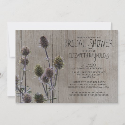 Rustige Zee Holly Bridal Shower Kaart (Voorkant)