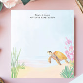 Rustige Zee Schildpad Oceaan Waterverf gepersonali Notitieblok