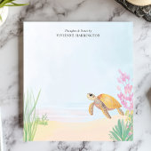 Rustige Zee Schildpad Oceaan Waterverf gepersonali Notitieblok