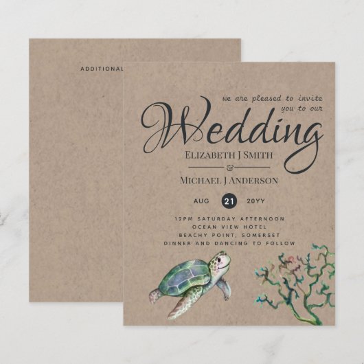 Rustige Zee voor de schildpad vraagt budget (Voorkant / Achterkant)