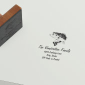 Rustige zeebrasem Familienaam Return Stamp Rubberstempel