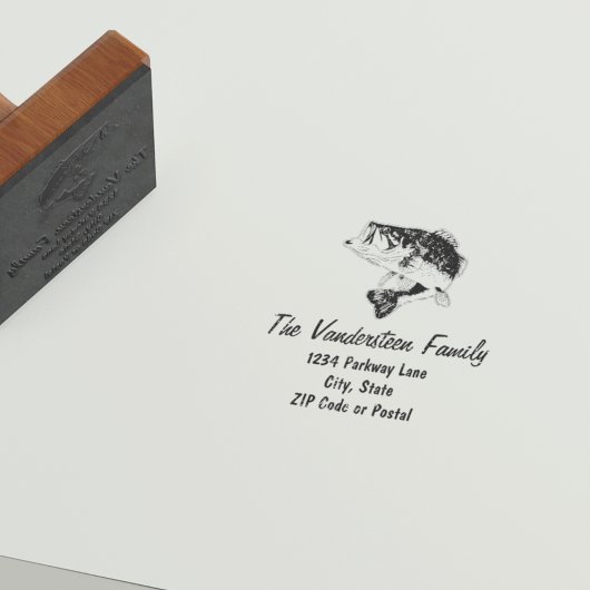 Rustige zeebrasem Familienaam Return Stamp Rubberstempel