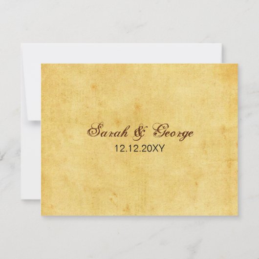 rustige ,  , zeehondenstrandbruiloft rsvp (Achterkant)