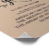 Rustige zegendonatie of bijdragenbord voor wijnsto poster (Hoek)