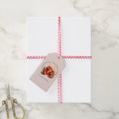 Rustige zelfgemaakte aardbeienjam bedanklabel cadeaulabel (Met Touw)