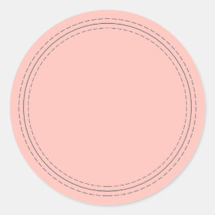 Rustige zelfgemaakte eenvoudige lichtroze beschrij ronde sticker
