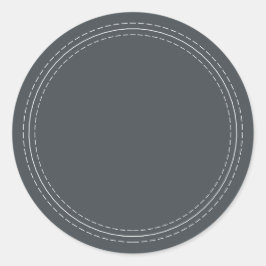 Rustige zelfgemaakte eenvoudige off-black beschrij ronde sticker