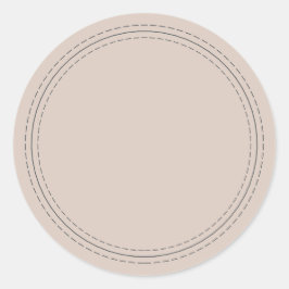 Rustige zelfgemaakte eenvoudige pastel paarse schr ronde sticker