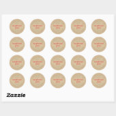 Rustige zelfgemaakte jam kraftpapier ronde sticker (Vel)