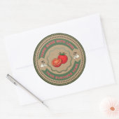 Rustige zelfgemaakte tomatensaus ambachtelijk papi ronde sticker (Envelop)