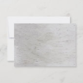 Rustige Zilveren Berk Huwelijksdetails Kaart (Achterkant)