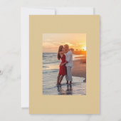 Rustige zomer strand bruiloft Save The Date (Achterkant)