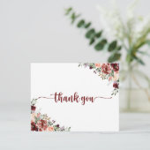 Rustige zomerkalligrafie bedankkaart (Staand voorkant)