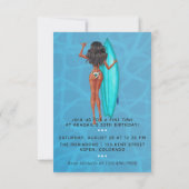 Rustige zomervakantie op zaterdag Surf op strand I Kaart (Achterkant)