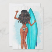 Rustige zomervakantie op zaterdag Surf op strand Kaart (Voorkant)