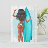 Rustige zomervakantie op zaterdag Surf op strand Kaart (Staand voorkant)