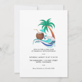 Rustige zomervakantie op zaterdag Surf op strand Kaart (Achterkant)