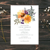 Rustige zomerzonnebloem Wildflower Wedding Kaart