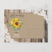 Rustige zon bespaart de datum aankondigingskaart (Achterkant)