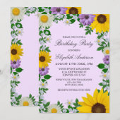 Rustige zonbloem Daisy Floral Birthday Kaart (Voorkant / Achterkant)