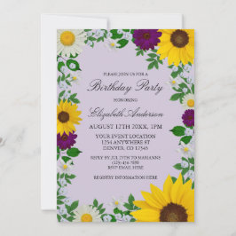 Rustige zonbloem Daisy Floral Birthday Kaart