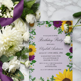 Rustige zonbloem Daisy Floral Birthday Kaart