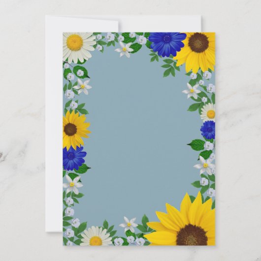 Rustige zonbloem Daisy Floral Birthday Kaart (Achterkant)