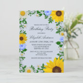 Rustige zonbloem Daisy Floral Birthday Kaart (Staand voorkant)