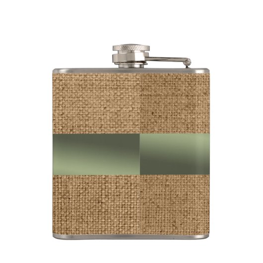 Rustige zonnebloem - aangepast monogram heupfles (Achterkant)