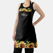 Rustige zonnebloem - aangepast monogram schort (Insitu)