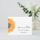 Rustige zonnebloem aankondigingskaart (Staand voorkant)