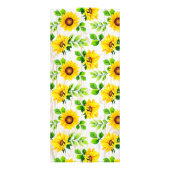 Rustige Zonnebloem Baby shower Advice Game Card Reclamekaart (Achterkant)