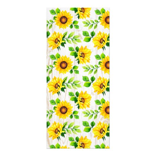 Rustige Zonnebloem Baby shower Advice Game Card Reclamekaart (Achterkant)