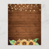 Rustige Zonnebloem Baby shower Ouders Advice Kaart (Achterkant)