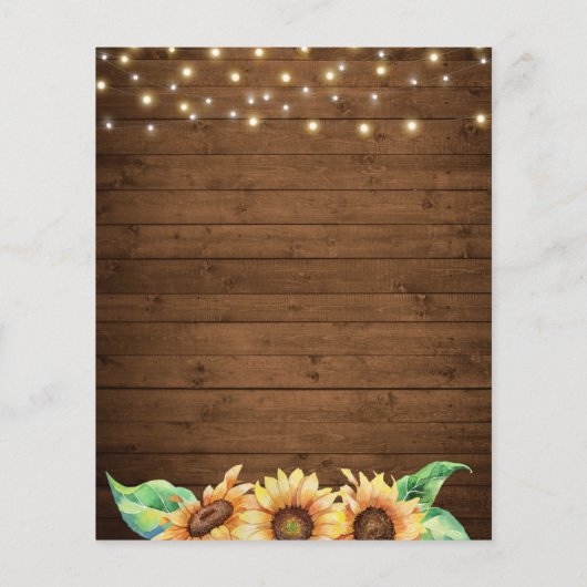 Rustige Zonnebloem Baby shower Ouders Advice Kaart (Achterkant)