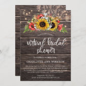 Rustige zonnebloem BabysBreath Virtual Vrijgezelle Kaart (Voorkant / Achterkant)