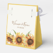 Rustige zonnebloem bedankdoosjes (Achterkant)