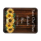 Rustige zonnebloem bespaart de datum Magnet Magneet (Horizontaal)