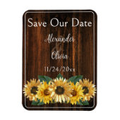 Rustige zonnebloem bespaart de datum Magnet Magneet (Verticaal)