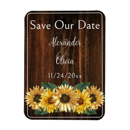 Rustige zonnebloem bespaart de datum Magnet Magneet (Verticaal)