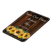 Rustige zonnebloem bespaart de datum Magnet Magneet (Linkerzijde)