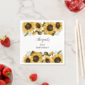 Rustige Zonnebloem Birthday Party Servet (Insitu)