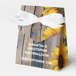 Rustige zonnebloem, bloementeelt bedankdoosjes