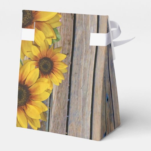 Rustige zonnebloem, bloementeelt bedankdoosjes (Achterkant)