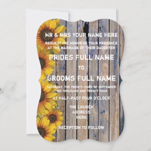 Rustige zonnebloem, bloementeelt kaart (Voorkant)