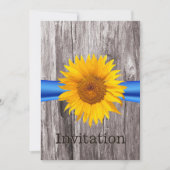 Rustige zonnebloem Blue Ribbon Vrijgezellenfeest Kaart (Voorkant)