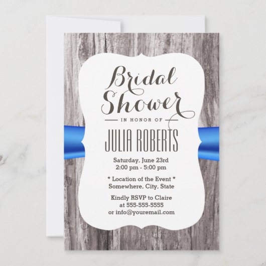 Rustige zonnebloem Blue Ribbon Vrijgezellenfeest Kaart (Achterkant)