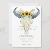 Rustige Zonnebloem Bohemen Landhuwelijk Kaart (Voorkant)
