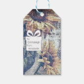 Rustige zonnebloem Boterfly Ephemeral Cadeaulabel (Voorkant)