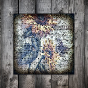 Rustige zonnebloem Boterfly Ephemeral Legpuzzel